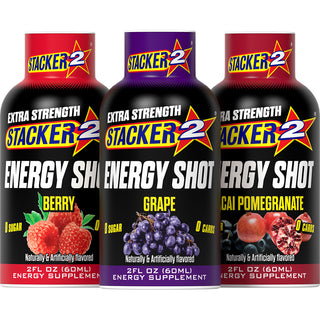 Stacker2 Energy Shots Extra Strength (12pk - 2oz Bottles)